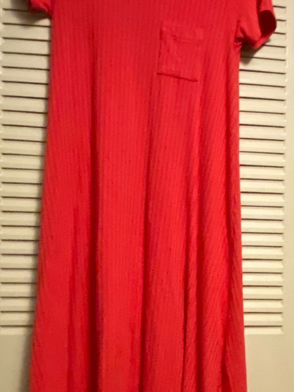 LuLaRoe Coral-Red dress with Pocket